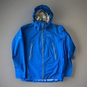 Marmot Red Star Jacket XL Blue Full Zip Waterproof Parka Outdoors Hiking Utah - Picture 1 of 10