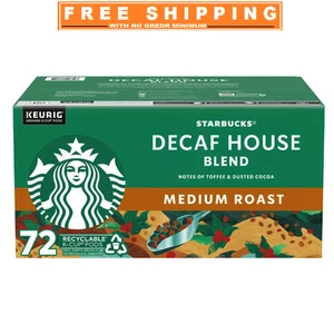 Starbucks Decaffeinato Casa Miscela K-Cup Cialde Caffè 72 ct Tostatura Media - Foto 1 di 7