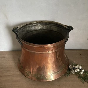 Kupfertopf Vintage Schwalbenschwanz Kupfer Übertopf - Bild 1 von 7