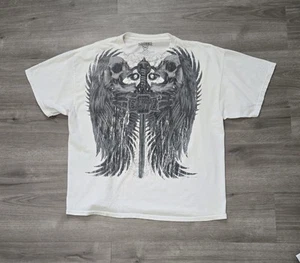 MMA Elite Shirt Mens 2XL Short Sleeve Skull Grunge Skater Graphic UFC Y2K - Picture 1 of 8