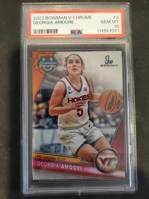 GEORGIA AMOORE 2023 BOWMAN U ХРОМ 1-й ЛУЧНИК PSA 10 - Изображение 1 из 2