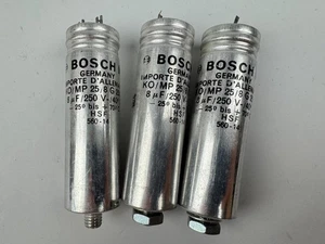 3x BOSCH MP Vintage Kondensatoren 8uf 250V neu Audio Hifi Bauteile selten - Bild 1 von 3