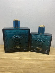 EMPTY BOTTLE!! Versace Eros Eau De Toilet Spray 6.7 & 3.4 - Picture 1 of 7