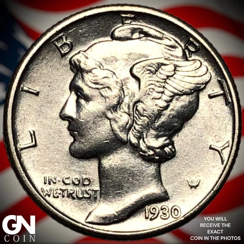 1930 P Mercury Dime  Q7157 Cover