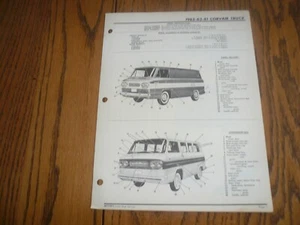 1961 62 63 Corvair Truck Motor's Car Crash Book Pages - Vintage - Bild 1 von 4