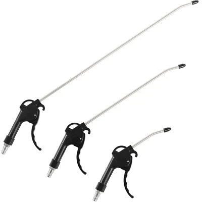 TECPO JUEGO DE PISTOLAS DE SOPLADO DE AIRE COMPRIMIDO 3 PIEZAS PISTOLA DE SOPLADO DE LIMPIEZA EXTRA LARGA PISTOLA