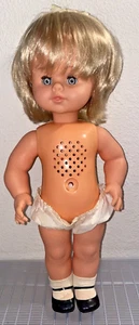 Sebino Doll made in Italy 17" Talking Record Player MISSING RECORD -not tested - Picture 1 of 16