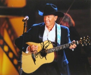FOTO REIMPRESIÓN GEORGE STRAIT 8X10 FIRMADA AUTOGRAFIADA IMAGEN HOMBRE CUEVA REGALO - Imagen 1 de 1