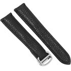 18mm Genuine Leather Watch Strap Fit For Cartier Tank Santos Galbee Black