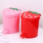 Mini Strawberry Trash Can with Lid Small Sundry Dirty Garbage Organization