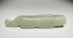 Good Shang Dy Old Jade Carved Tiger Design "Gua Jian" Pendant Figure L 7.5 cm - Picture 1 of 17