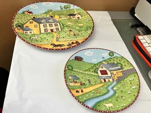 Sango Green Acres Dinner Plate or Desert Country House Churches Farm Horses 1995 - Picture 1 of 10