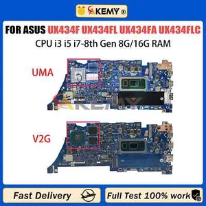 For ASUS UX434FL UX434FA UX334F UX434FLC UX463FL U4600F Motherboard i5 i7 8G/16G - Afbeelding 1 van 5
