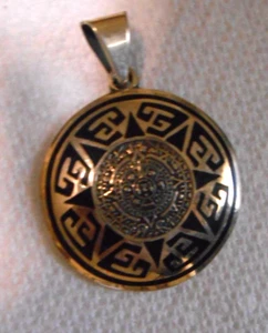 925 Sterling Silber Anhänger aus Mexiko, 1,25" mit 0,5" Kaution - Bild 1 von 3