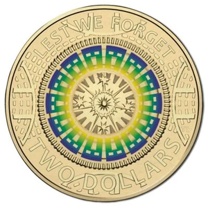 Moneda de dos dólares australianos de $2 - 2017 - ANZAC para que no nos olvidemos UNC - Ex bolsa LWF - Imagen 1 de 2
