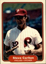 1982 Fleer Philadelphia Phillies Baseball Card #243 Steve Carlton