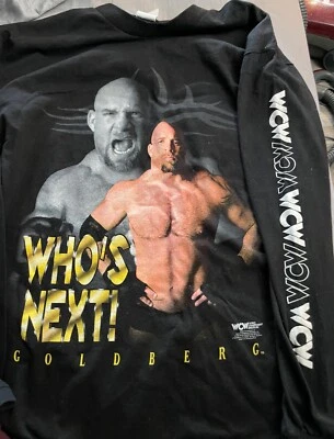 Camisa manga longa WCW WWF Vintage Goldberg Who's Next - Imagem 1 de 2