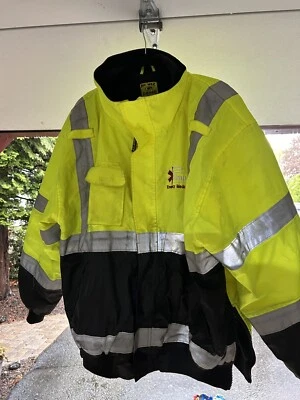 ALTA VISIBILIDAD Chaqueta Larga de Seguridad Aislada Abrigo Reflectante EMS S-XXL Foto 1 de 4