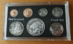 New Zealand British Seven Coin Proof Set 1984 Sealed Case Dollar-1 Cent Scarce. - Picture 1 of 2