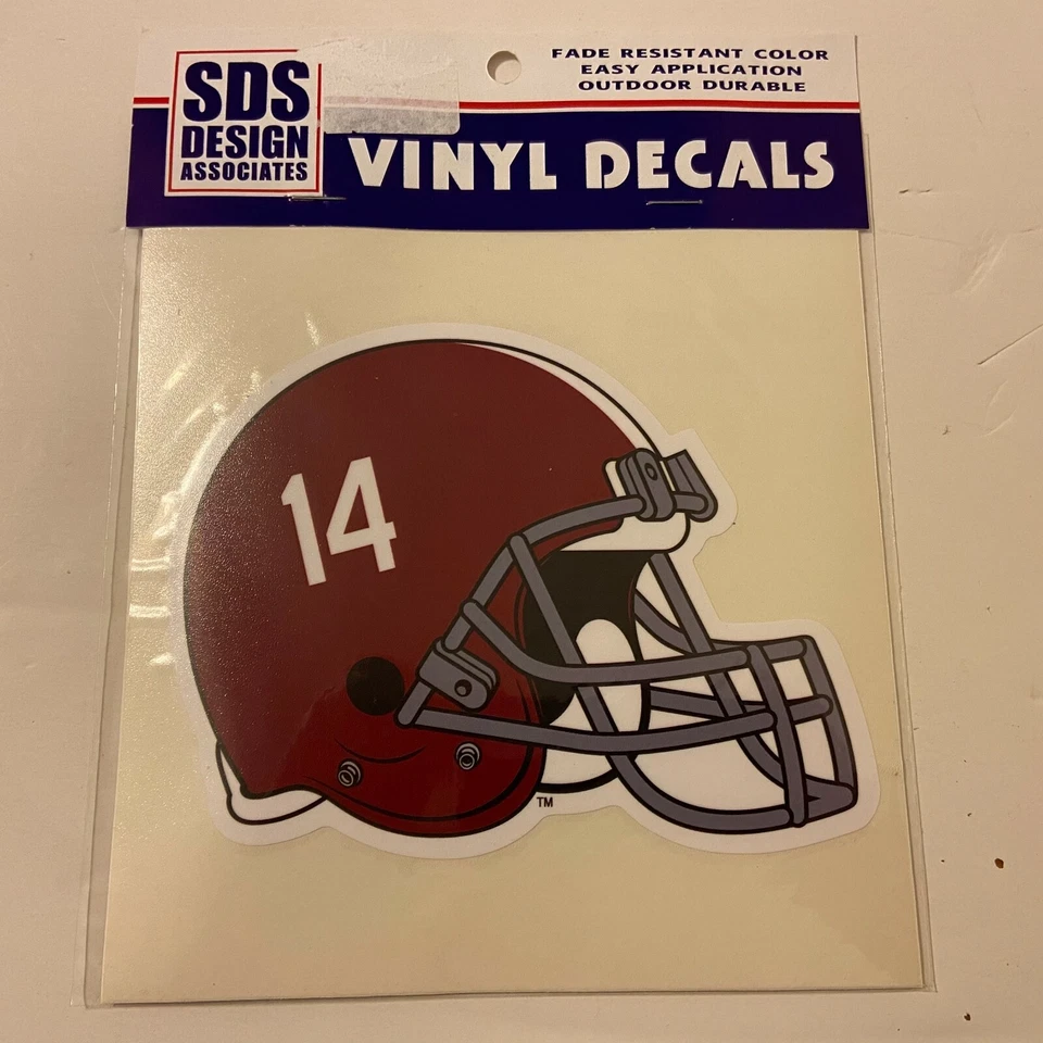 Alabama Crimson Tide Car Truck Vinyl Decal - 14 Football Helmet 4x6 - New - Image 1 of 4