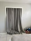 Pottery Barn Emery Linen Curtain Panels Cotton Lining-Grey- 50