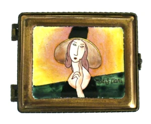 2001~KELVIN CHEN~Trinket~RING~3.25"x2.5"x1.5"Hinged Box~MODIGLIANI~Lady With Hat - Picture 1 of 15
