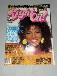 vintage right on ! magazine may 1985 Rebbie Jackson - Picture 1 of 10