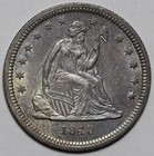 1840 25c Seated Liberty Quarter w/ Drapery - Type 2 - AU / BU - Beautiful Coin