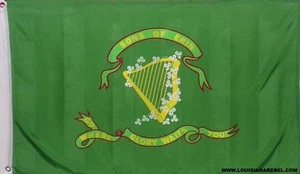 SONS OF ERIN FLAG - 10th TENNESSEE IRISH DIXIE NEW 3X5 POLYESTER HISTORICAL CSA - Picture 1 of 2