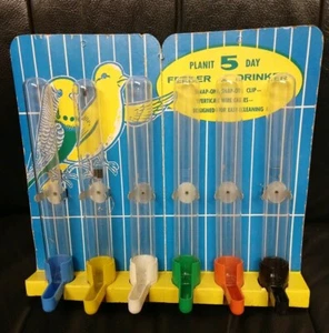 Vntge Bird Parakeet Planit Feeder & Drinker Store Advertising Standee Display - Picture 1 of 6