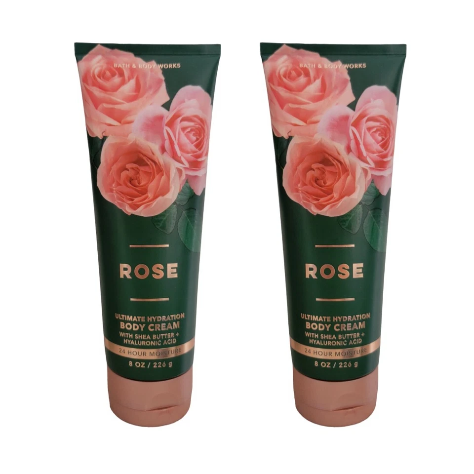 一套 2,全新 Bath and Body Works 玫瑰终极保湿身体霜 8 盎司 — 第 1/1 张图片