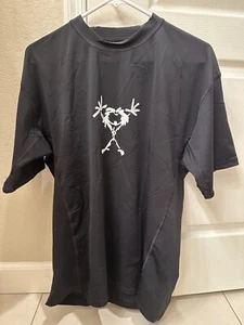 Men's 'Stickman' Pearl Jam Swim/Sun Shirt Rash Guard - Short Sleeve - Size Large - Picture 1 of 4