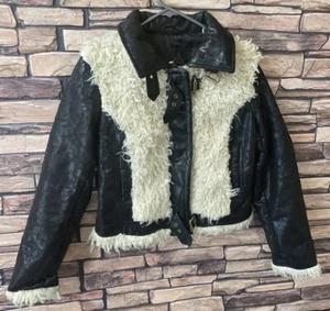 Baby Phat Y2K Kunstleder Kunstfell Distressed Damen Jacke Größe S - siehe Beschreibung - Bild 1 von 8