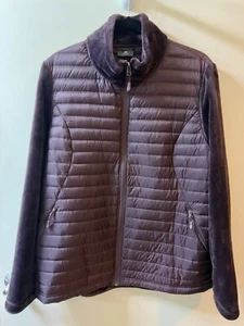 NWOT 32 Degrees Heat XL Down Womens Purple Plush Fur Jacket - Picture 1 of 20
