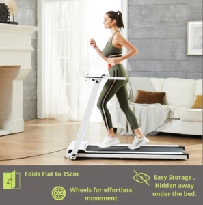 Limepeaks Fitness Foldable Treadmill Running Machine, Folding Treadmills 14kmh - Picture 1 of 12