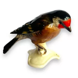 W. GOEBEL STIEGLITZ EUROPEAN GOLDFINCH CHARDONNERET - Picture 1 of 5