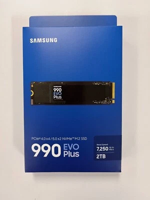 New Samsung 990 EVO PLUS SSD 2TB PCIe Gen 4x4 | 5x2 M.2 2280 MZ-V9S2T0B/AM