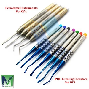 11 piezas Instrumentos de ligamento periodontal Elevador de Periotoma PDL Cirugía de Implantes CE - Imagen 1 de 15