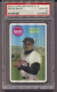 Archivos Topps 2012 3-D Willie Mays - Gigantes de San Francisco - PSA 10 gemas ¡Como nuevo!!! - Imagen 1 de 2