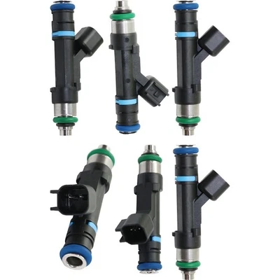 Set of 6 Fuel Injectors Gas for Ram Truck Jeep Liberty 1500 Dodge Nitro Dakota Foto 1 de 4