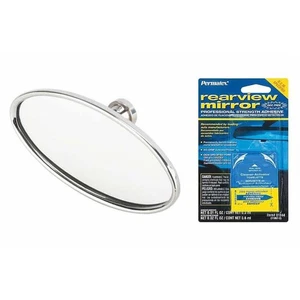 Stainless Steel Oval Interior Rear View Mirror & Glue - Picture 1 of 6