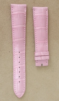 Correa de reloj Chopard dos piezas rosa 20mm cocodrilo caimán suizo Foto 1 de 4