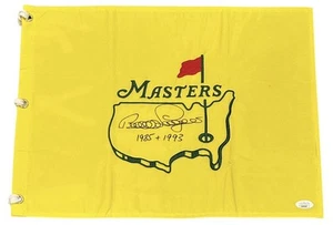 Bernhard Langer Signed Undated Masters Pin Flag W/ Years Augusta National + JSA - Picture 1 of 3