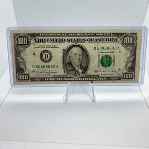 Old Design $100 Dollar Bill Series 1990 (50868630) Old US Paper Currency - Picture 1 of 2