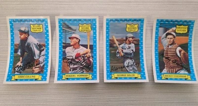 1970 XOGRAPH ALL TIME BASEBALL GREATS X4, MICKEY COCHRANE, ROGERS HORNSBY, ETC. Foto 1 de 2