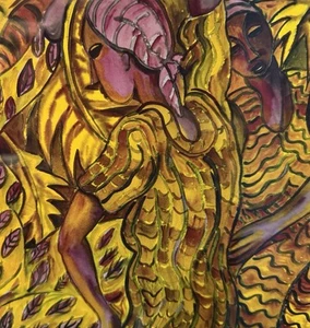 SIGNED GARÍFUNA WOMEN Art Print VIRGINIA CASTILLO Ltd Ed FRAMED Honduras EUC - Picture 1 of 15