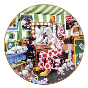 Ron Lee Carnival Of Clowns "Puttin' On A Pretty Face" Plate 1985 Toby Poodles - Picture 1 of 5