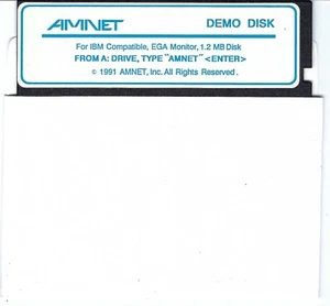 ITHistory (1991) IBM PC Software: AMNET Demo 5,25" - Bild 1 von 1