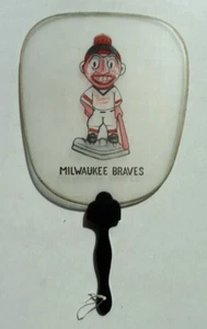 1950's Milwaukee Braves Fan Blue Trim RARE -    - Picture 1 of 2