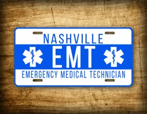 Customized EMT Any Text License Plate Personalized EMS Auto Tag - Bild 1 von 6